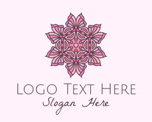 Pink - Pink Decorative Flower logo design