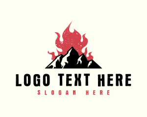 Peak - Fire Mountain Adventure logo design