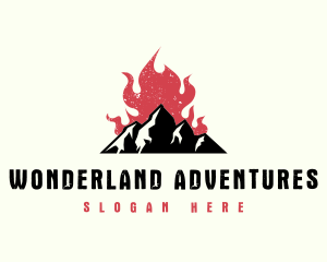 Fire Mountain Adventure  logo design