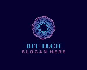 Spiral Swirl Technology logo design