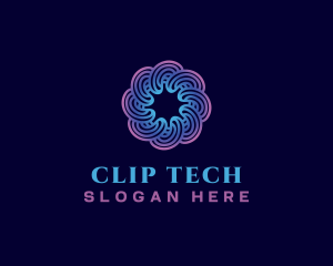 Spiral Swirl Technology logo design