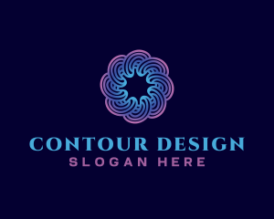 Spiral Swirl Technology logo design