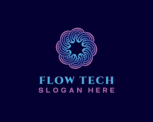 Spiral Swirl Technology logo design