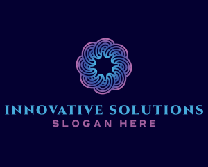 Spiral Swirl Technology logo design