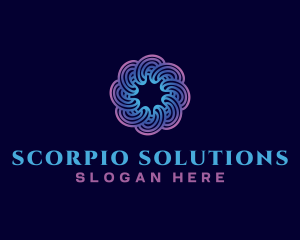 Spiral Swirl Technology logo design