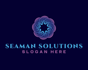 Spiral Swirl Technology logo design