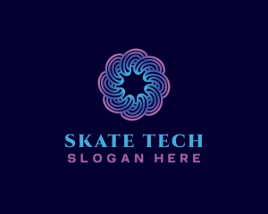 Spiral Swirl Technology logo design