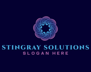 Spiral Swirl Technology logo design