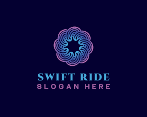 Spiral Swirl Technology logo design