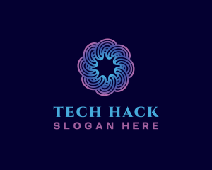 Spiral Swirl Technology logo design