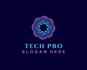 Technology - Spiral Swirl Technology logo design