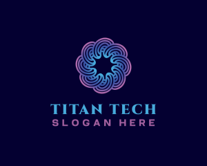 Spiral Swirl Technology logo design