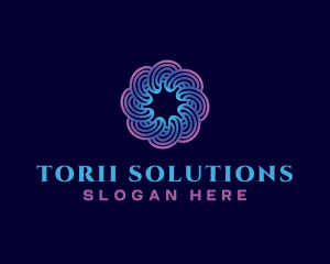 Spiral Swirl Technology logo design