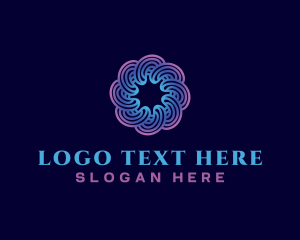Motion - Spiral Swirl Technology logo design