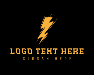 Voltage - Modern Electric Thunderbolt logo design
