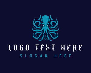 Sea Creature - Octopus Kraken Creature logo design