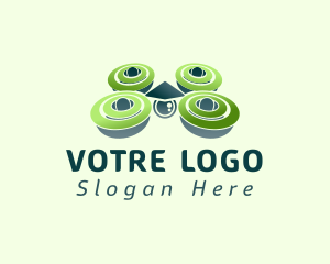 Green Drone Camera Logo