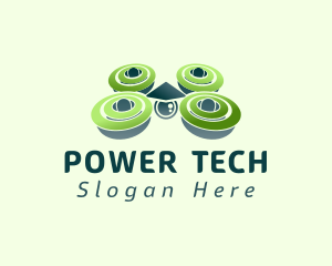 Photo - Green Drone Camera logo design