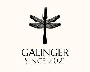 Cutlery - Dragonfly Wing Fork logo design