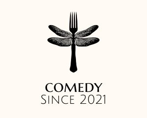 Cafeteria - Dragonfly Wing Fork logo design