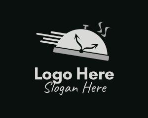 Food Restaurant Clock  Logo
