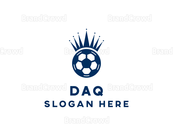 Soccer Ball King Crown Logo