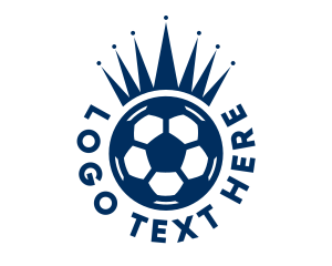 Soccer - Soccer Ball King Crown logo design