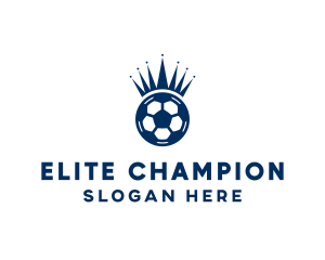 Champion - Soccer Ball King Crown logo design