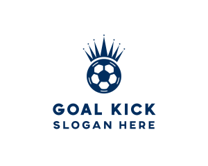 Soccer - Soccer Ball King Crown logo design