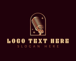 Sing - Microphone Radio Podcast logo design