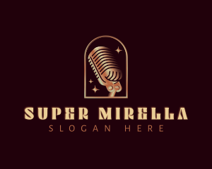 Communication - Microphone Radio Podcast logo design