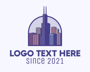 Space Needle - Chicago City Metropolis logo design
