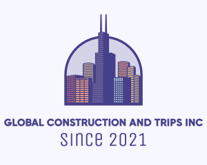 Buildings - Chicago City Metropolis logo design