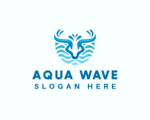 Wave Water Buffalo logo design