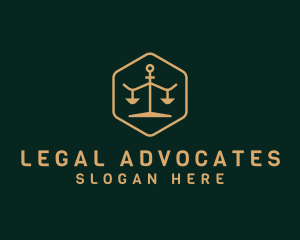 Justice Scale Lawyer logo design