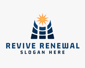 Solar Panel Device logo design