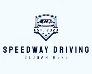 Driving - Car Driving Badge logo design