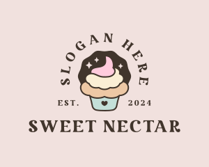 Icing Cupcake Dessert logo design