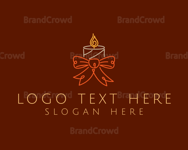 Festive Ribbon Candle Logo