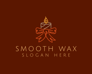 Festive Ribbon Candle logo design