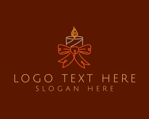 Festive Ribbon Candle Logo