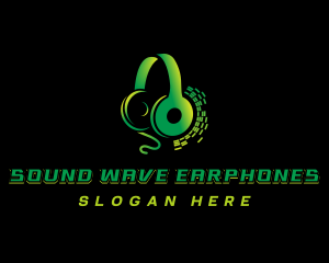 Earphones - DJ Music Headphones logo design