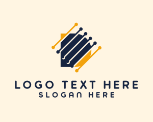 Digital Technology Letter D logo design