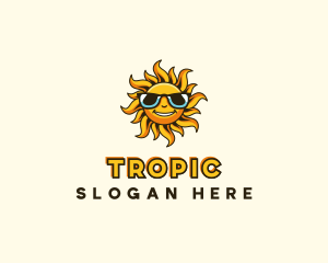 Sun Sunglasses Summer logo design