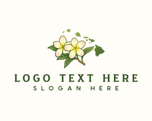 Red Clover - Hawaii Plumeria Flower logo design