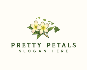 Hawaii Plumeria Flower logo design