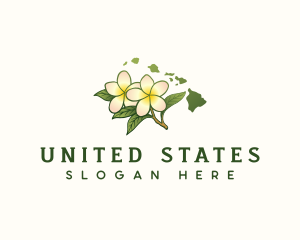 Hawaii Plumeria Flower logo design