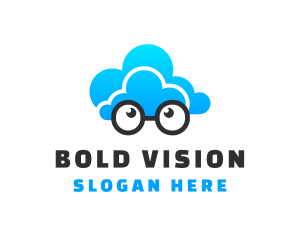 Eyeglasses Cloud Software logo design