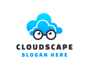 Eyeglasses Cloud Software logo design