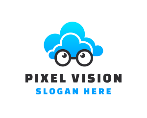 Eyeglasses Cloud Software logo design